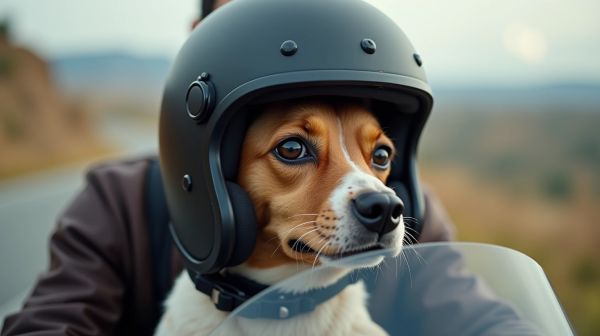 Casque de moto pour chien : rouler à deux en toute sécurité avec son compagnon